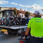 Çorum’da 20 motosiklet trafikten men edildi