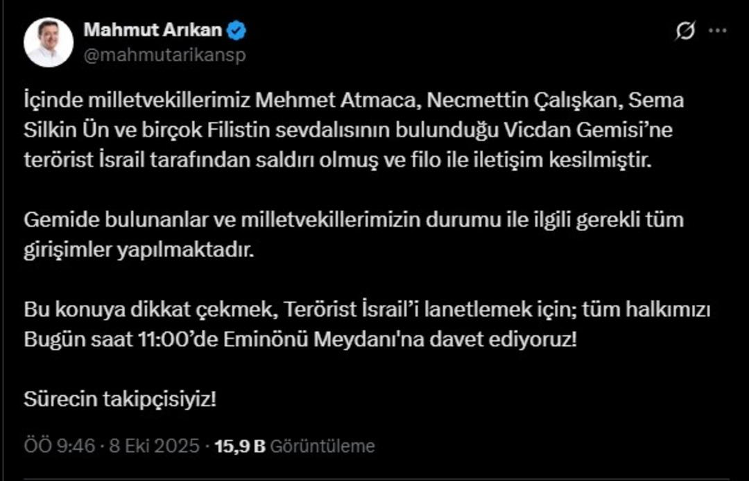 İsrail Özgürlük Filosu'na saldırdı, 3 milletvekili gözaltına alındı... Türkiye'den çok sert tepkiler: 